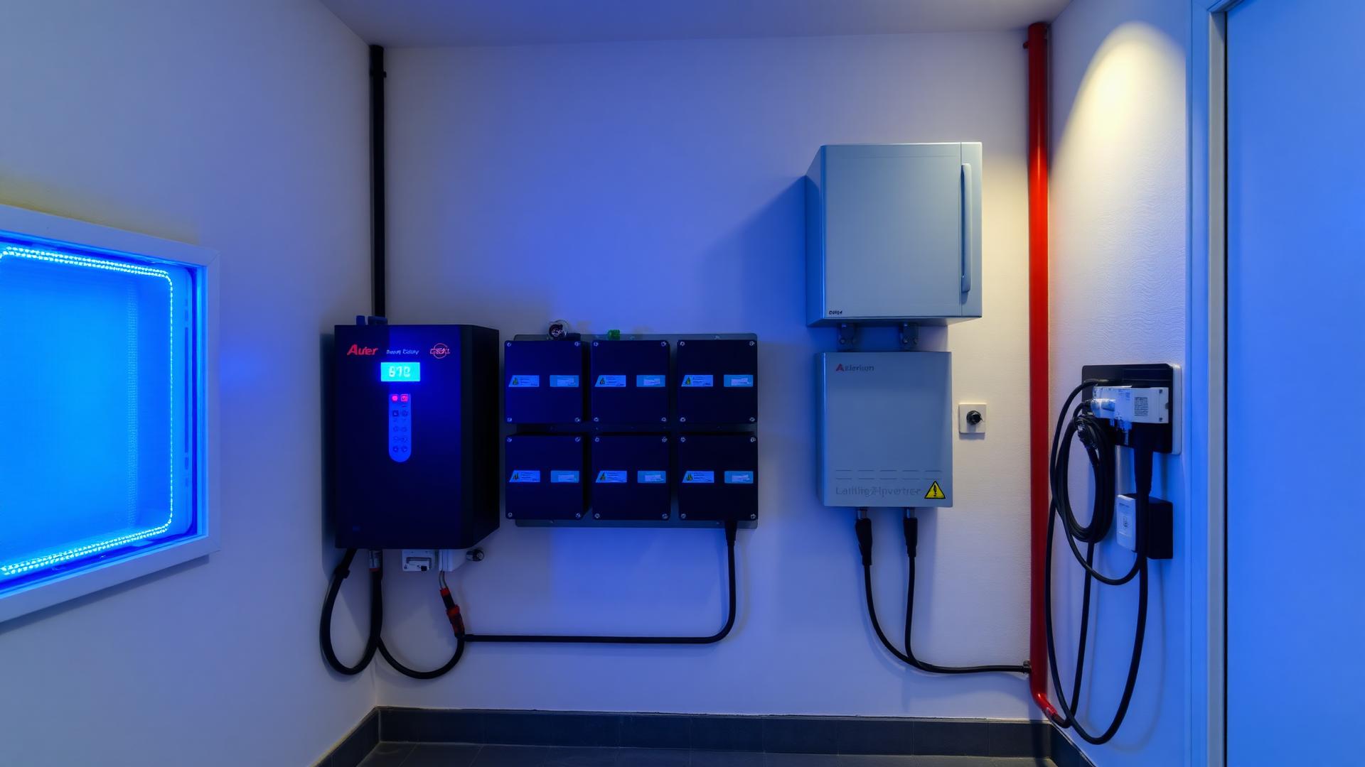 Home battery storage and hybrid inverter installation